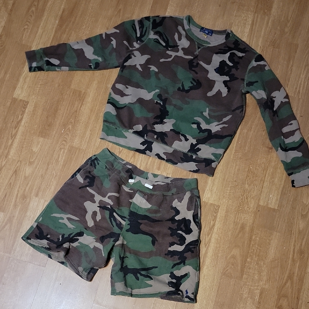 Polo by Ralph Lauren Camo Crewneck And Shorts Set
